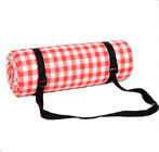 Outdoor Picnic Floor Mat Red And White Plaid Fleece Material Made