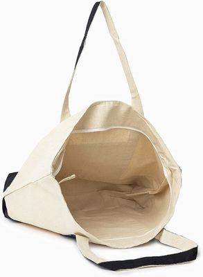 Het buitengewoon brede Organische Katoen van Canvaszippered Tote Bag Zip Top 100% 22 Duim