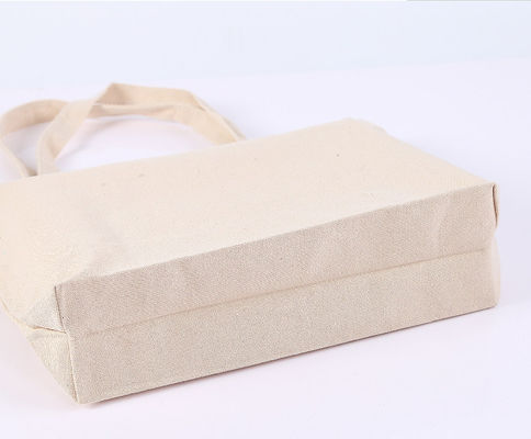 Canvasstof Organisch Tote Cotton Grocery Bag Women Winkelende 30cm