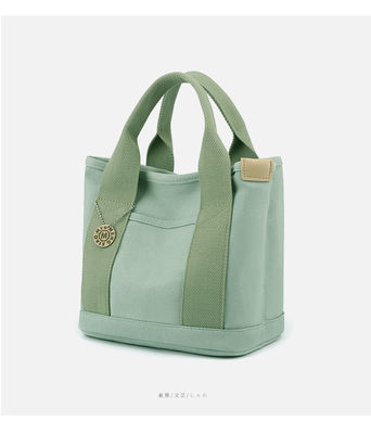 Opnieuw te gebruiken Katoenen Voering Winkelend Tote Bag met Binnenlandse Zakken voor Vrouwenmeisjes