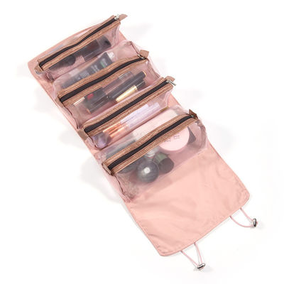 Goedkoopste 4PCS in 1 Kosmetische Zak voor van de de Zakkabel van Mesh Separable Cosmetics Pouch Ladies van de Vrouwenritssluiting Vouwbare Nylon de Make-upzak