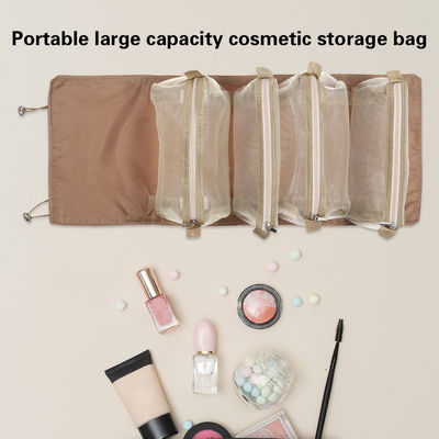 Goedkoopste 4PCS in 1 Kosmetische Zak voor van de de Zakkabel van Mesh Separable Cosmetics Pouch Ladies van de Vrouwenritssluiting Vouwbare Nylon de Make-upzak