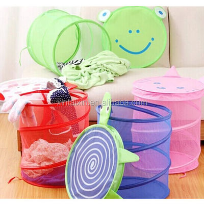 Popup wasserij van reis belemmert de Opvouwbare Mesh Laundry Basket 38*45cm
