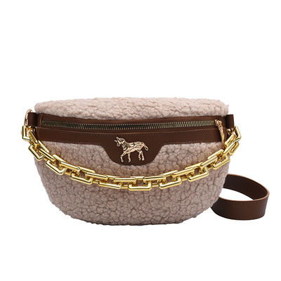Vrouwen van het de Wol van de de Wachttijdzak van de Pluizige Bont van pluchelammeren van de de Manierstof de Kleine van de de Winter Vrouwelijke Zak Ontwerper Handbags