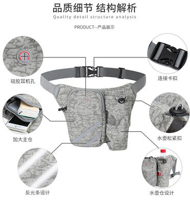 Aangepaste Lopende Taillezak voor van de Flessensporten van het Telefoonwater Zak van de de Riemtaille van Fanny Pack Fitness Dual Pocket de Lopende