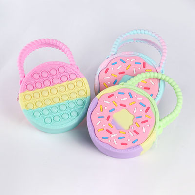 Kinderendecompressie Toy Bags Silicone Girl Boy Unicorn Pop Press Schoolbag
