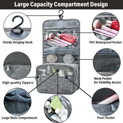 Draagbare toiletry van de reiszak zakken voor mannen en vrouwen