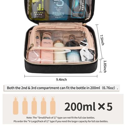 De reis die van de lagerbiercapaciteit toiletry zak voor mannen vrouwen met haak overhandigen