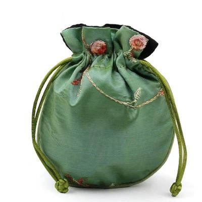 De veelkleurige Mini Chinese Silk Drawstring Bag-van de de Juwelenzak van het Brokaatdamast Zakken van de de Beursgift