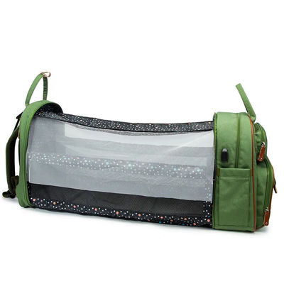 Waterdichte Natte Douane Logo Mommy Baby Diaper Bag met Veranderend Bed