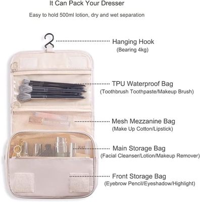 Grote van de de Vrouwenreis van Oxford Kosmetische de Zakorganisator Dopp Kit Hanging