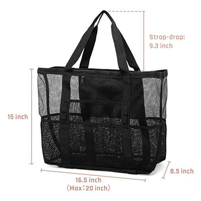 Van het de Hittebehoud van vrouwenmesh transparent bag double layer Zakken van het de Picknickstrand de Grote