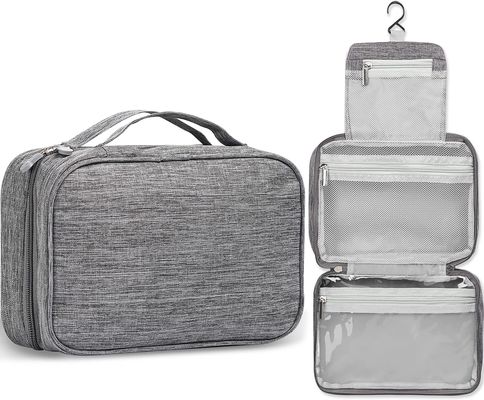 Van de de capaciteits dubbel-laag van dames draagbare cosmeticbags grote van de de ritssluitingsreis de zak mannelijke toiletry kosmetische zak met verdelers