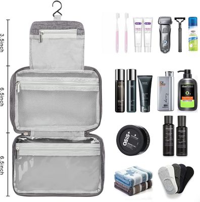 Van de de capaciteits dubbel-laag van dames draagbare cosmeticbags grote van de de ritssluitingsreis de zak mannelijke toiletry kosmetische zak met verdelers