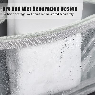 Van de de capaciteits dubbel-laag van dames draagbare cosmeticbags grote van de de ritssluitingsreis de zak mannelijke toiletry kosmetische zak met verdelers