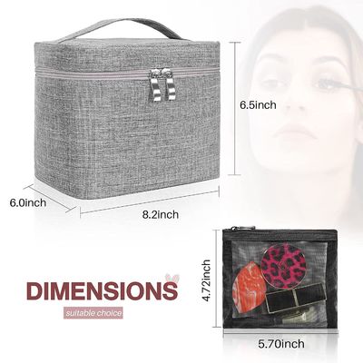 De waterdichte en schokbestendige van de de Reismake-up van de Make-upzak Zak van de de Zakopslag met Mesh Bag Brush Holder Makeup-Zakvrouwen