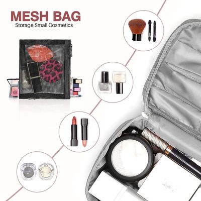 De waterdichte en schokbestendige van de de Reismake-up van de Make-upzak Zak van de de Zakopslag met Mesh Bag Brush Holder Makeup-Zakvrouwen