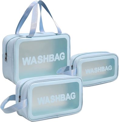 Duidelijke Toiletry Zak 3 PCs-de Waszak van de Make-up Kosmetische Transparante Reis voor Vrouwen