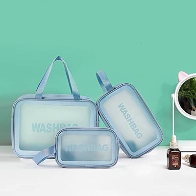 Duidelijke Toiletry Zak 3 PCs-de Waszak van de Make-up Kosmetische Transparante Reis voor Vrouwen