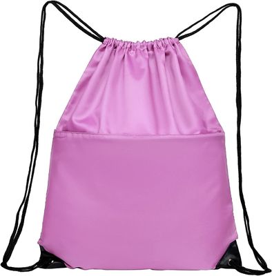 210D nylon Vouwbare van de het pakzak W van Drawstring Tote Bag van de Sportengymnastiek de Ritssluitings Zijzak voor Mannen Vrouwenroze