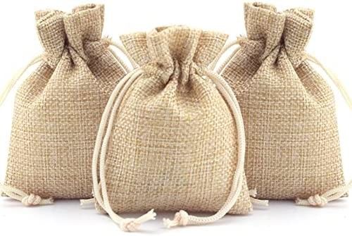 Giftzakken met Drawstring, van het de Zakkensuikergoed van de Linnenjute de Zak van de Zakkenzoetigheden voor de Partij van het Kerstmishuwelijk