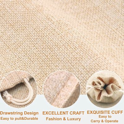 Giftzakken met Drawstring, van het de Zakkensuikergoed van de Linnenjute de Zak van de Zakkenzoetigheden voor de Partij van het Kerstmishuwelijk