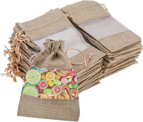 Van de de Zakjute van Organza van de jute de Zuivere Zak Zakken van de de Zakkengift met Drawstring, voor de Gunsten Kosmetische Steekproeven Mesh Pouch van de Huwelijkspartij