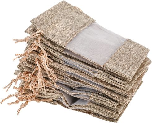 Van de de Zakjute van Organza van de jute de Zuivere Zak Zakken van de de Zakkengift met Drawstring, voor de Gunsten Kosmetische Steekproeven Mesh Pouch van de Huwelijkspartij