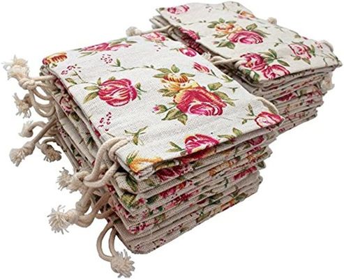 De Zak van de de Jutebloem van Drawstringszakken doet de Juwelenzakken van Giftzakken voor DIY-de Partij van het Ambachthuwelijk in zakken, 5X7-Duim