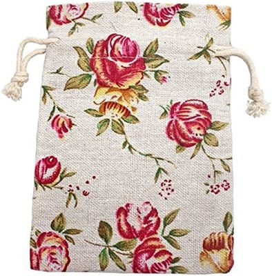 De Zak van de de Jutebloem van Drawstringszakken doet de Juwelenzakken van Giftzakken voor DIY-de Partij van het Ambachthuwelijk in zakken, 5X7-Duim