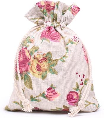 De Zak van de de Jutebloem van Drawstringszakken doet de Juwelenzakken van Giftzakken voor DIY-de Partij van het Ambachthuwelijk in zakken, 5X7-Duim