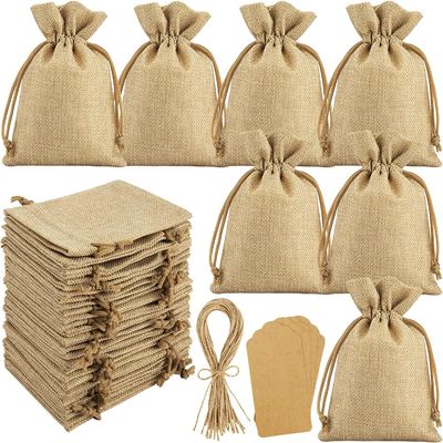 De Zak van de de Jutebloem van Drawstringszakken doet de Juwelenzakken van Giftzakken voor DIY-de Partij van het Ambachthuwelijk in zakken, 5X7-Duim