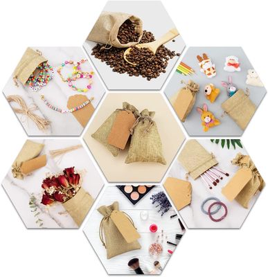 De Zak van de de Jutebloem van Drawstringszakken doet de Juwelenzakken van Giftzakken voor DIY-de Partij van het Ambachthuwelijk in zakken, 5X7-Duim