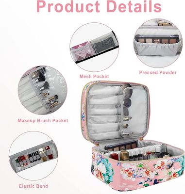 Buitengewoon brede Duurzame en Lichtgewicht van de de Laagmake-up van de Make-upzak Dubbele van de Organisatorwater resistant makeup de Borstelzak