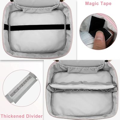 Buitengewoon brede Duurzame en Lichtgewicht van de de Laagmake-up van de Make-upzak Dubbele van de Organisatorwater resistant makeup de Borstelzak
