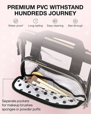 De zakorganisator Case van de Lightweit borstelt de Transparante make-up voor Toiletries van Vrouwen Leuke CosmeticsPouch Toebehoren Polk