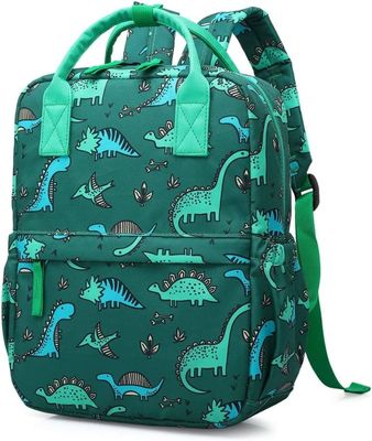 Van de de Jonge geitjeskleuterschool van Unicorn School Book Bag Boys van de rugzakdinosaurus de Zak van de het Kinderdagverblijfreis met Borstriem (Groen Di