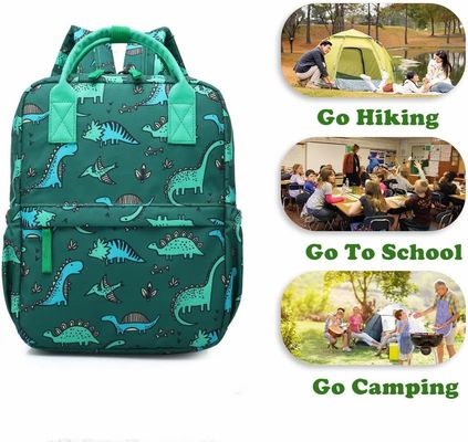Van de de Jonge geitjeskleuterschool van Unicorn School Book Bag Boys van de rugzakdinosaurus de Zak van de het Kinderdagverblijfreis met Borstriem (Groen Di
