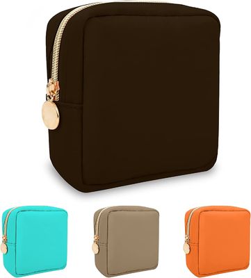 Nylon Mini Makeup Bag voor Beurs, Preppy Kleine Leuke Beurs van de de Ritssluitingszak van de Make-upzak Kosmetische, de Waterdichte Zak van het Reismuntstuk