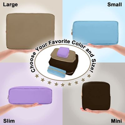 Nylon Mini Makeup Bag voor Beurs, Preppy Kleine Leuke Beurs van de de Ritssluitingszak van de Make-upzak Kosmetische, de Waterdichte Zak van het Reismuntstuk