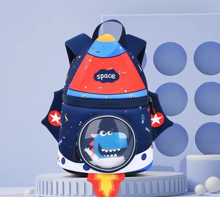 van de de kinderenrugzak van de raketvorm SBR zak van het het Neopreenonderwijs 3D   zachte lichte het meisjesrugzak van de kleuterschoolzak
