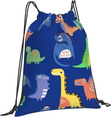 De Zakken van Drawstring van de Drawstringsrugzak voor van de Jongenstienerjaren van Jonge geitjesmeisjes van de de Gymnastiekdans het Koordzakken hopen Waterdichte Dinosaurussen op
