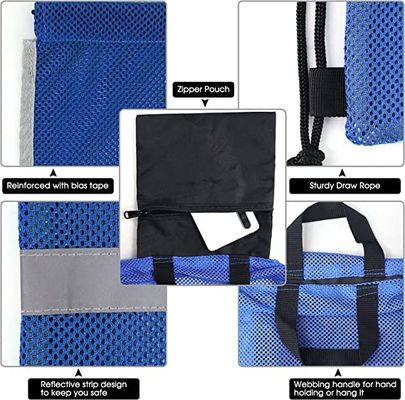 Strand BeeGreen Mesh Drawstring Bag Backpack Lightweight Op zwaar werk berekend voor Sport