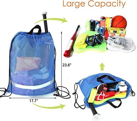 Strand BeeGreen Mesh Drawstring Bag Backpack Lightweight Op zwaar werk berekend voor Sport