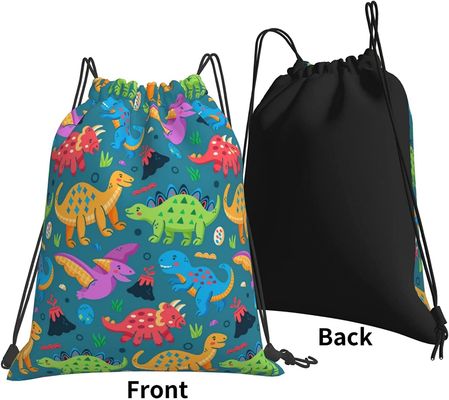 De Zakken van Drawstring van de Drawstringsrugzak voor van de Jongenstienerjaren van Jonge geitjesmeisjes van de de Gymnastiekdans het Koordzakken hopen Waterdichte Dinosaurus op