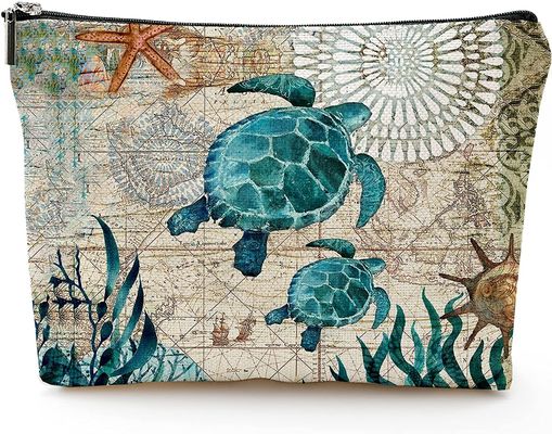 Vlot Zacht Waterdicht Lichtgewicht van de de Zakreis van de Zeeschildpadmake-up van de de Zakritssluiting Kosmetisch van de de Zakvriend de Giftenidee voor Vrouwen
