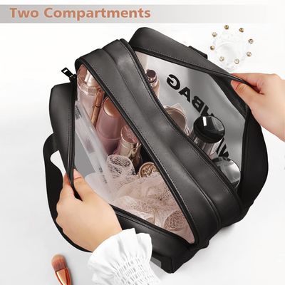 Reistoiletry Zak voor Vrouwen en Mannen, Matte Translucent Toiletry Bag met Handig Handvat, Make-up Kosmetische Organisator Bag