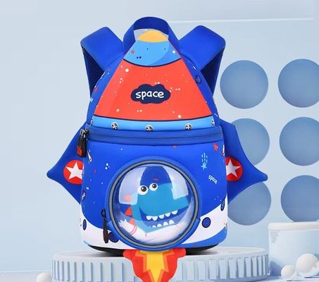 Van de de Kinderenrugzak van Rocket Shape SBR van het het Neopreenonderwijs 3D Zak 31 * 24 * 15 Cm