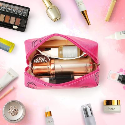 Pu de Zak Waterdichte Kosmetische Organisator Cute Portable  van de Leer Preppy Make-up