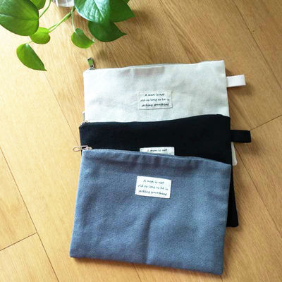 Katoenen Voerings12*8.5 Canvas Pen Case Stationery Storage